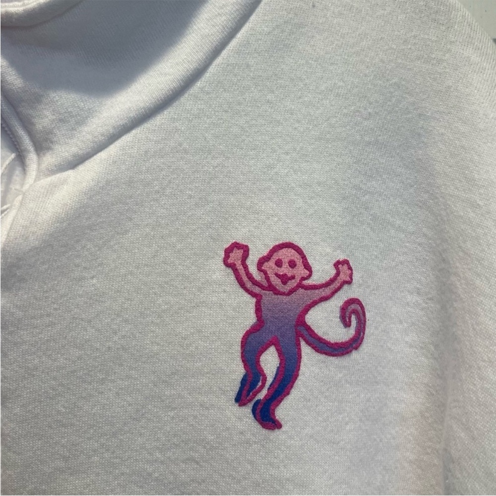 Roller Rabbit Monkey Cropped Half Zip Pullover - image 6